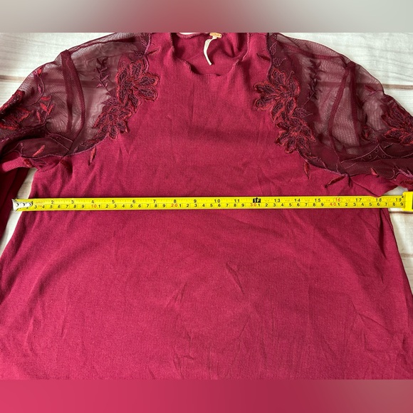 FREE PEOPLE Daniella Embroidered Illusion Top - Picture 7 of 9